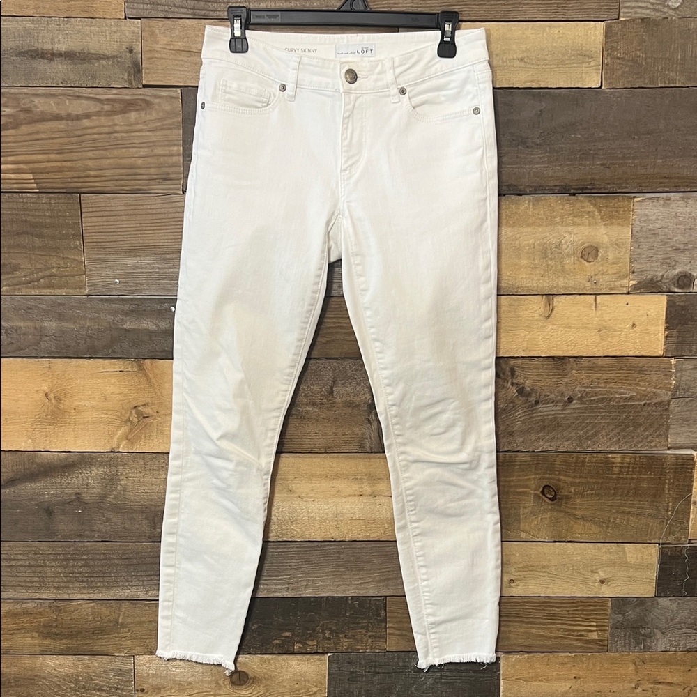 LOFT Women's Off-White Skinny Jeans